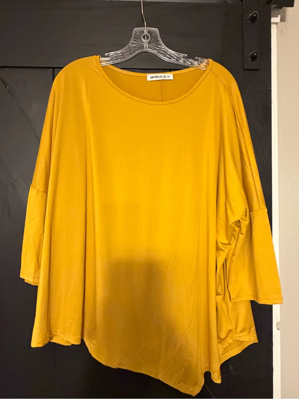Doublju Mustard Tunic Top in Golden Yellow